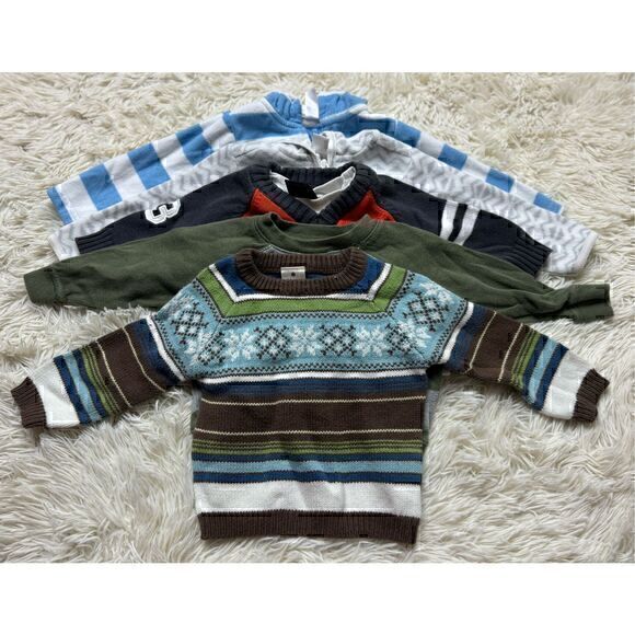 5 piece Boys Size 6-12 month toddler sweater bundle by Old Navy, US Polo Associa - Picture 1 of 11